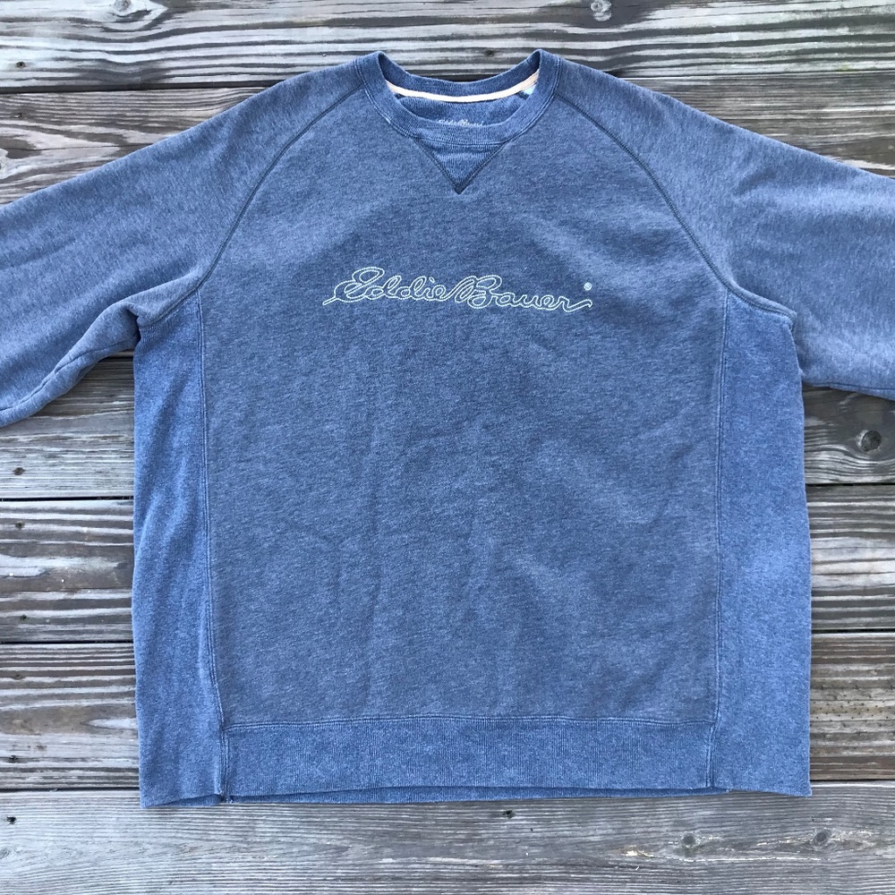 Eddie Bauer Men Sweater Long Sleeve Crew Neck Pull - Picture 2 of 8